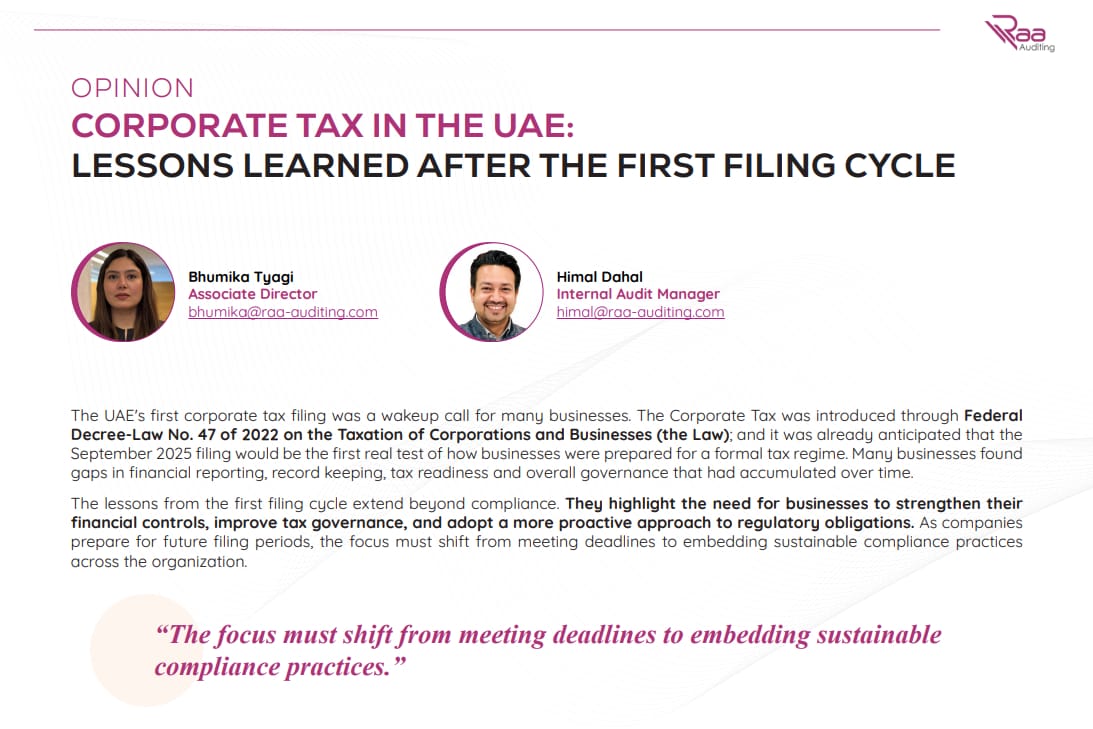 lessons-learned-first-filing-cycle The UAE's first Corporate Tax filing cycle was a wake-up call for many businesses